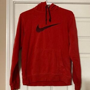 Nike Red Sweatshirt Hoodie Athletic Style
